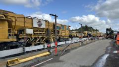 Banearbejde på Lem Station