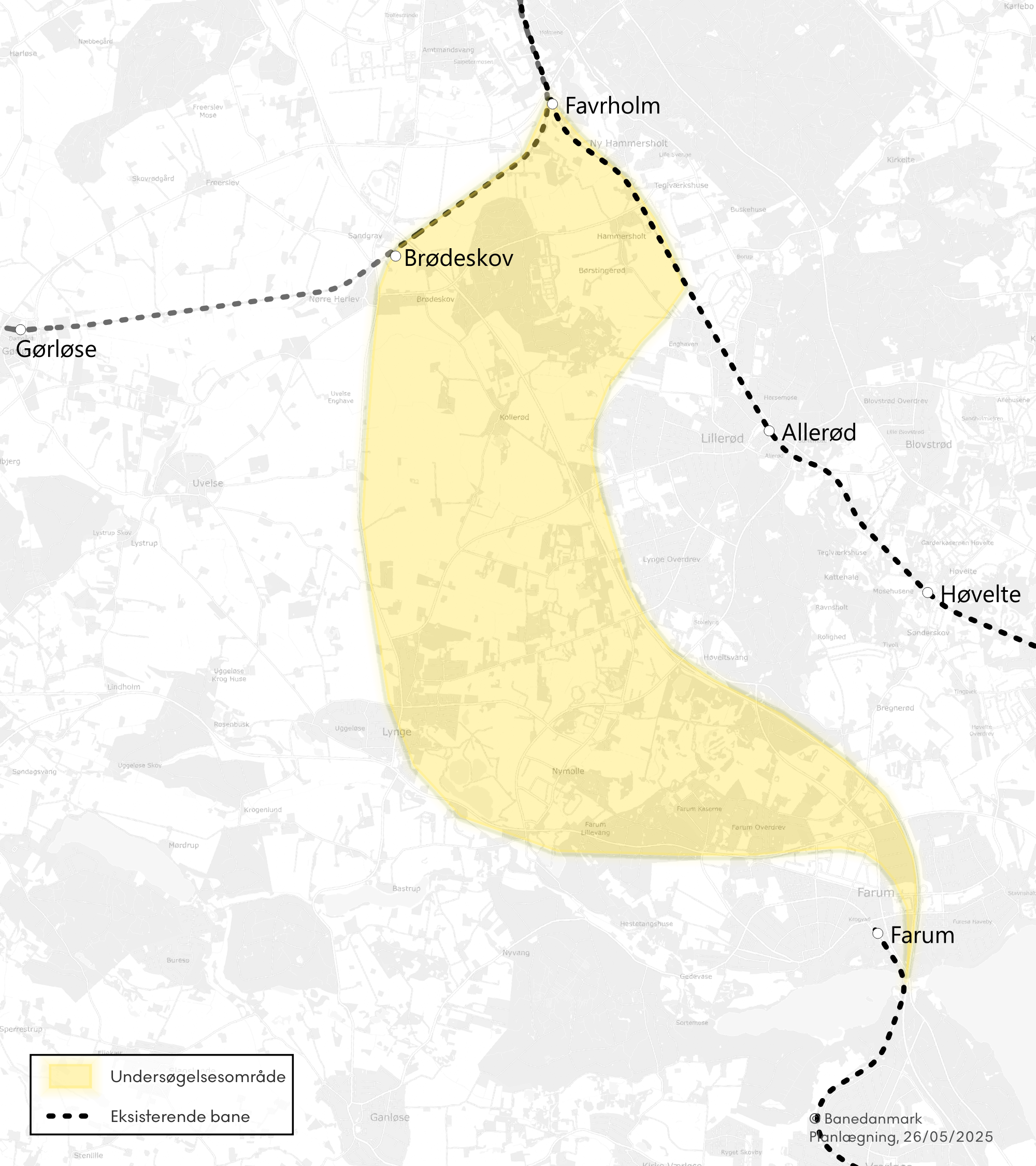 Undersøgelsesområde Farum-hillerød