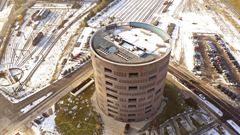 Luftfoto af Trafiktårn Øst