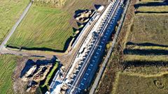 Vinge Station oktober 2019 set fra drone