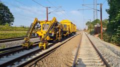 Sporfornyelse på jernbanen.